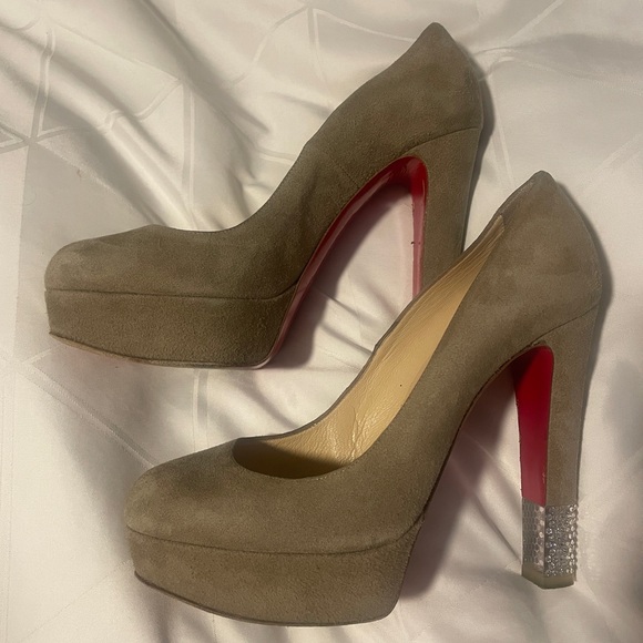 Christian Louboutin Filter 140 crystal-embellished suede pumps - Picture 12 of 16